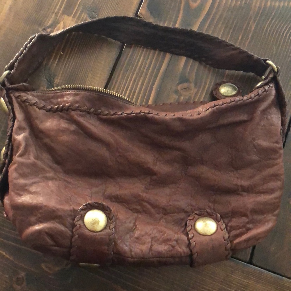 Cynthia Rowley brown leather shoulder bag